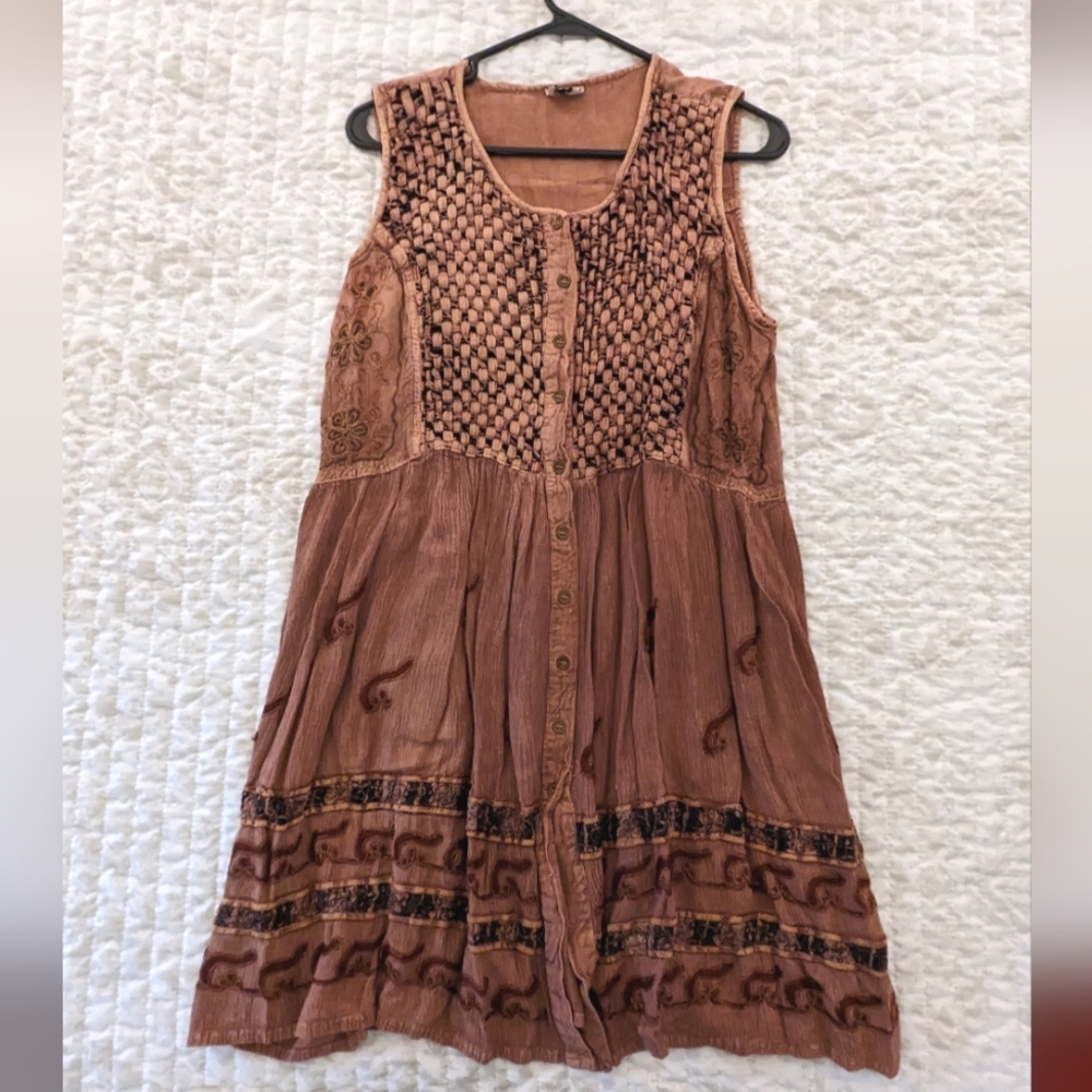 AT FIRST | Vintage 90's Sienna Hippie Dress - Picture 1 of 7